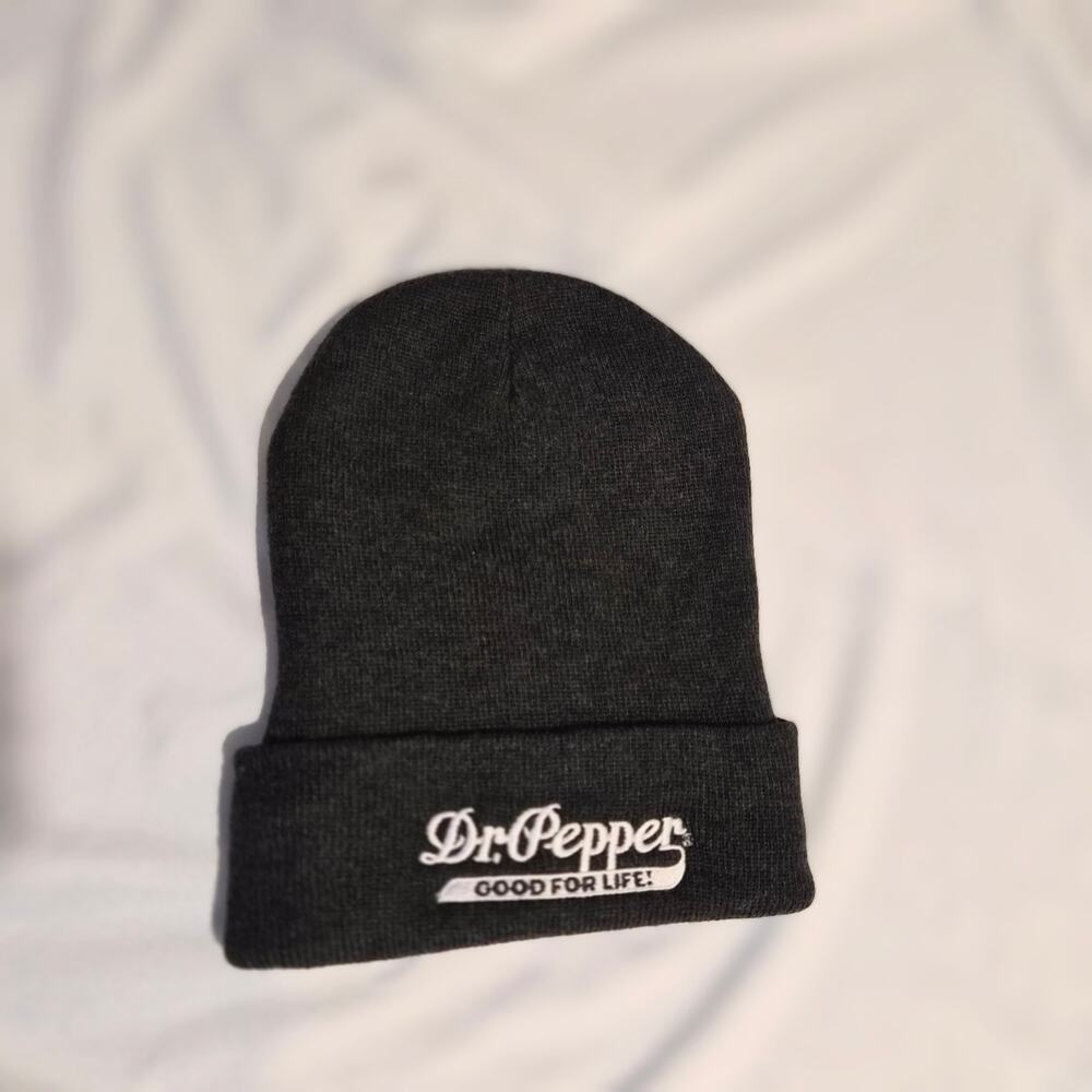 Dr Pepper Museum Waco Texas Charcoal Gray Good For Life Beanie NWT